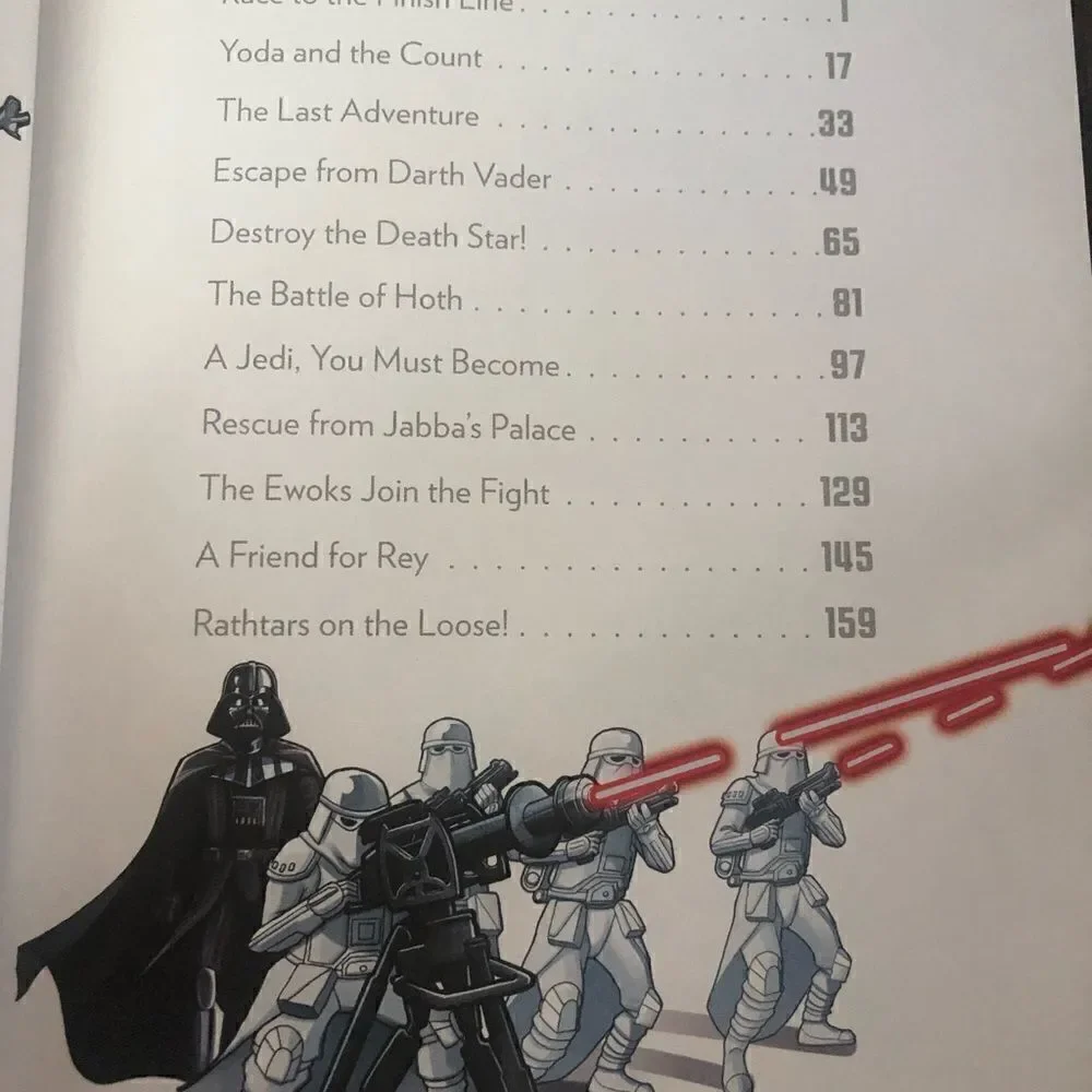 Cute five minute Star Wars stories , story book.
